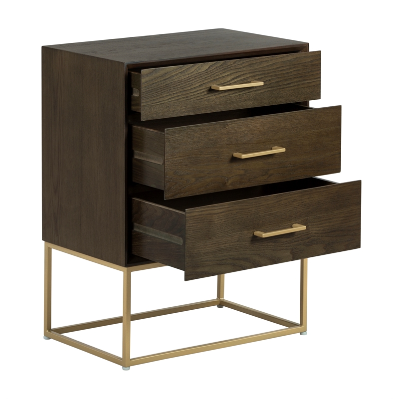 Tommy Hilfiger Franklin 3 Drawer Dresser Walnut