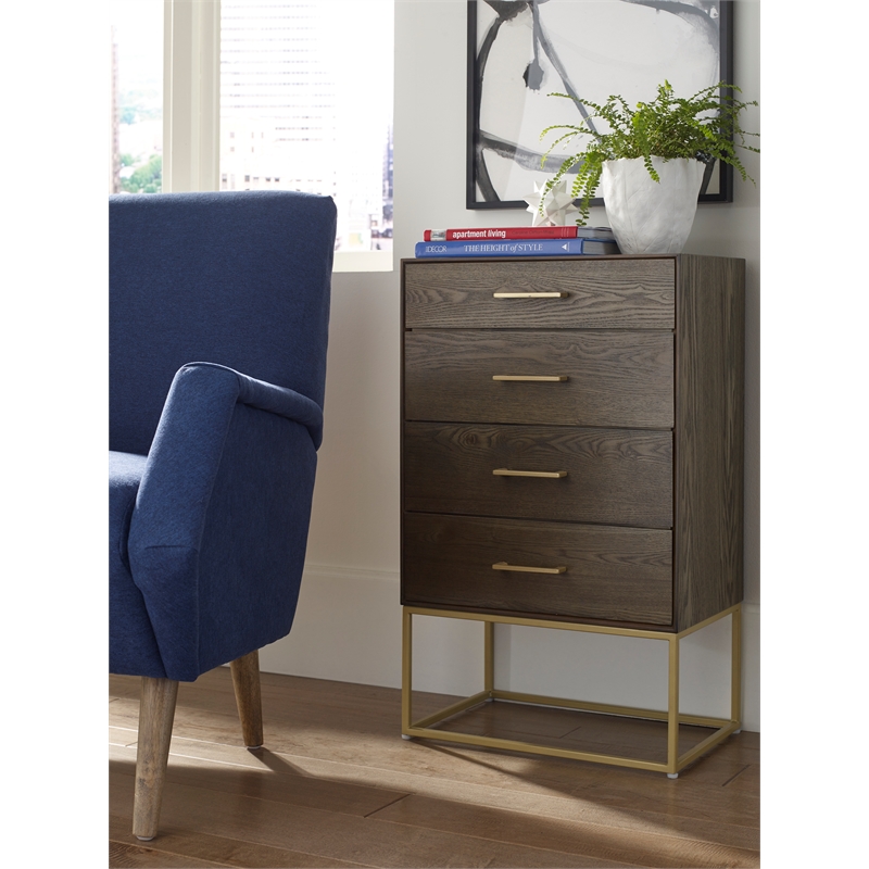 Tommy Hilfiger Franklin 4 Drawer Dresser Walnut