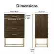 Tommy Hilfiger Franklin 4 Drawer Dresser Walnut