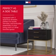 Tommy Hilfiger Ellias Bedside Table Black and Gold
