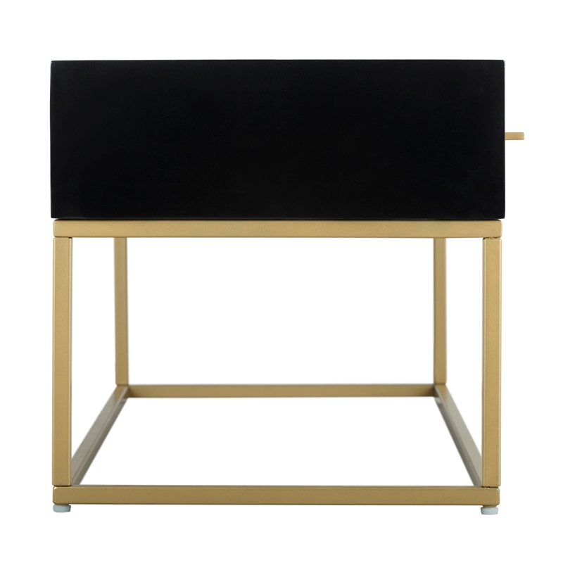 Tommy Hilfiger Ellias TV Stand Black and Gold