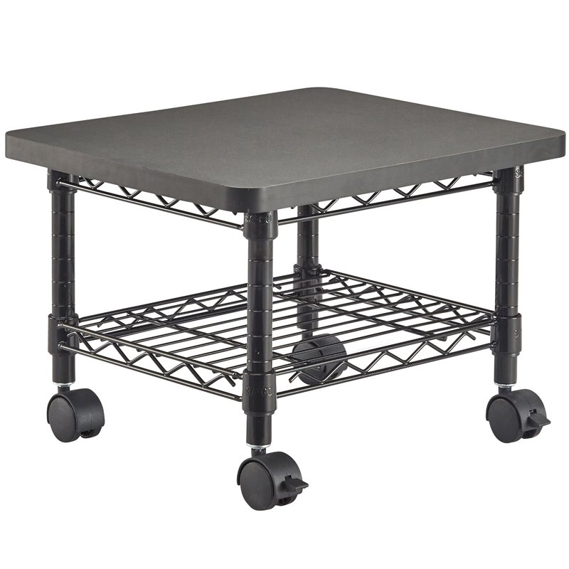 Scranton & Co Under-Desk Printer Stand in Black