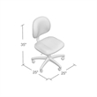 Scranton & Co Fabric Black Office Chair Adjustable 37