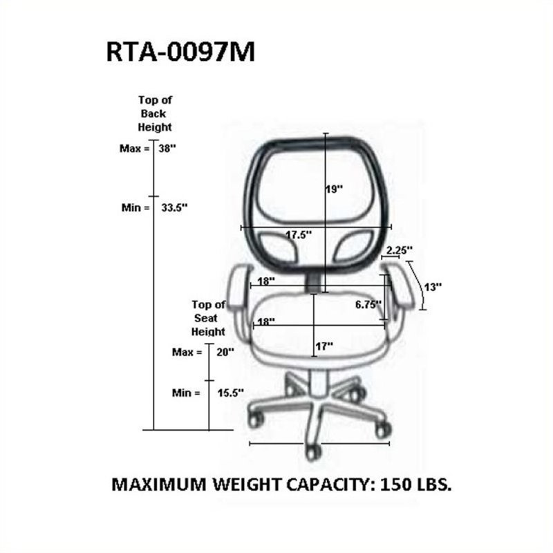 Scranton & Co Mesh Office Chair in Black