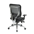 Scranton & Co Leather High Back Office Chair in Black Gunmetal