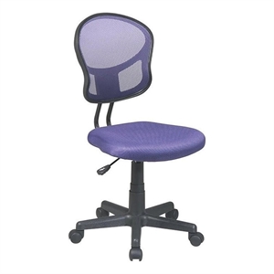 Scranton & Co Modern Mesh Fabric Task Office Chair in Purple/Nylon