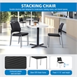 Scranton & Co Straight Leg Stacking Chair in Black (Set of 4)