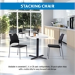 Scranton & Co Straight Leg Stacking Chair in Black (Set of 4)