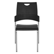 Scranton & Co Straight Leg Stacking Chair in Black (Set of 4)