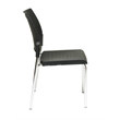 Scranton & Co Straight Leg Stacking Chair in Black (Set of 4)