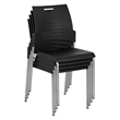 Scranton & Co Straight Leg Stacking Chair in Black (Set of 4)