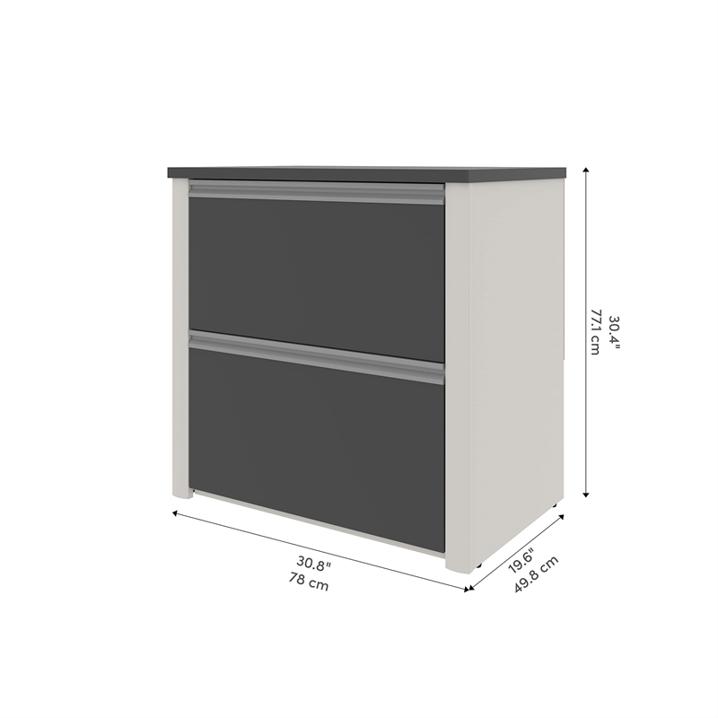 Scranton & Co Melamine Slate and Sandstone Lateral File Rectangular 30.8