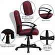Scranton & Co Fabric Burgundy Office Chair Mid-Back Swivel 40.5
