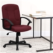 Scranton & Co Fabric Burgundy Office Chair Mid-Back Swivel 40.5