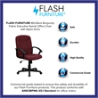 Scranton & Co Fabric Burgundy Office Chair Mid-Back Swivel 40.5