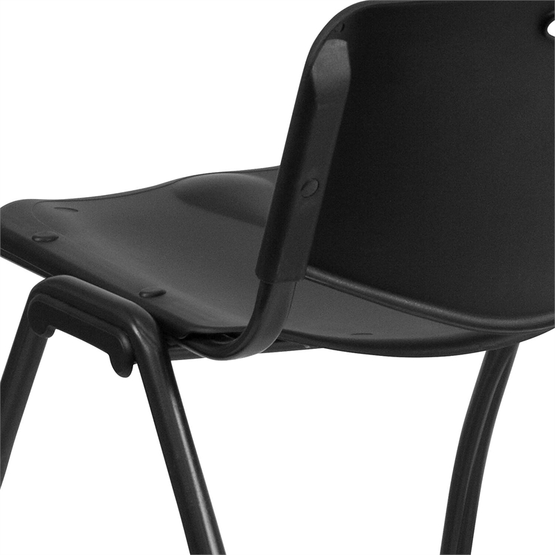 Scranton & Co Polypropylene Stacking Chair in Black