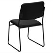 Scranton & Co Faux Leather Stacking Chair with Sled Base in Black