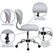 Scranton & Co Modern Mesh Fabric Mid-Back Task Office Chair in White
