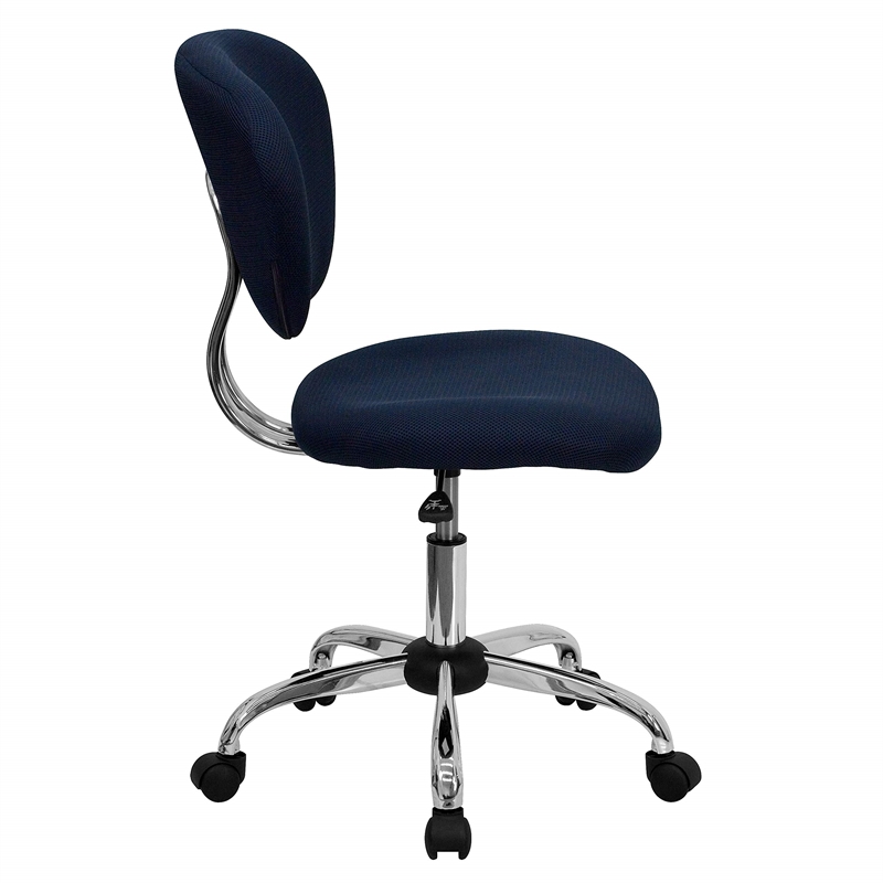 Scranton & Co Mid-Back Mesh Task Office Chair in Navy