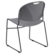 Scranton & Co Stacking Chair with Black Frame in Gray