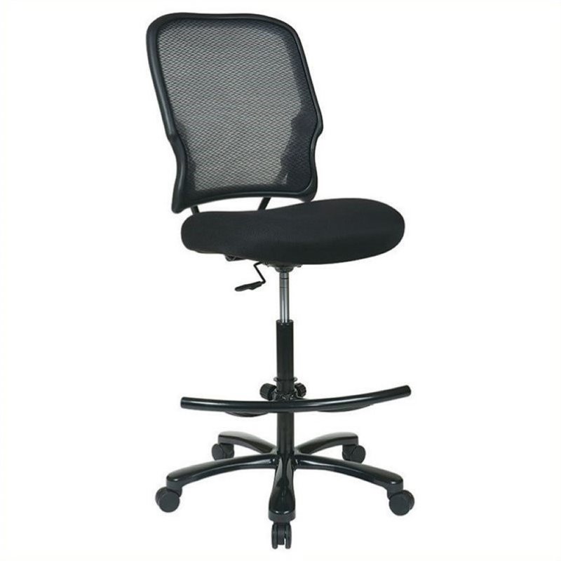 Scranton & Co Grid Back Drafting Chair in Black
