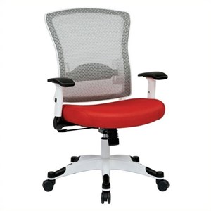 Scranton & Co White Frame Managers Office Chair in Red