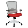 Scranton & Co White Frame Managers Office Chair in Red