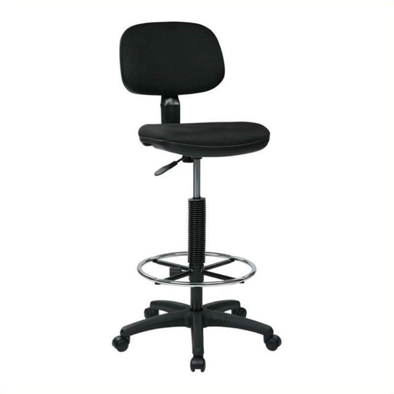 Scranton & Co Sculptured Back Drafting Chair in Black