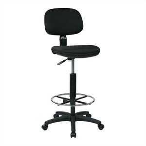 Scranton & Co Sculptured Back Drafting Chair in Black