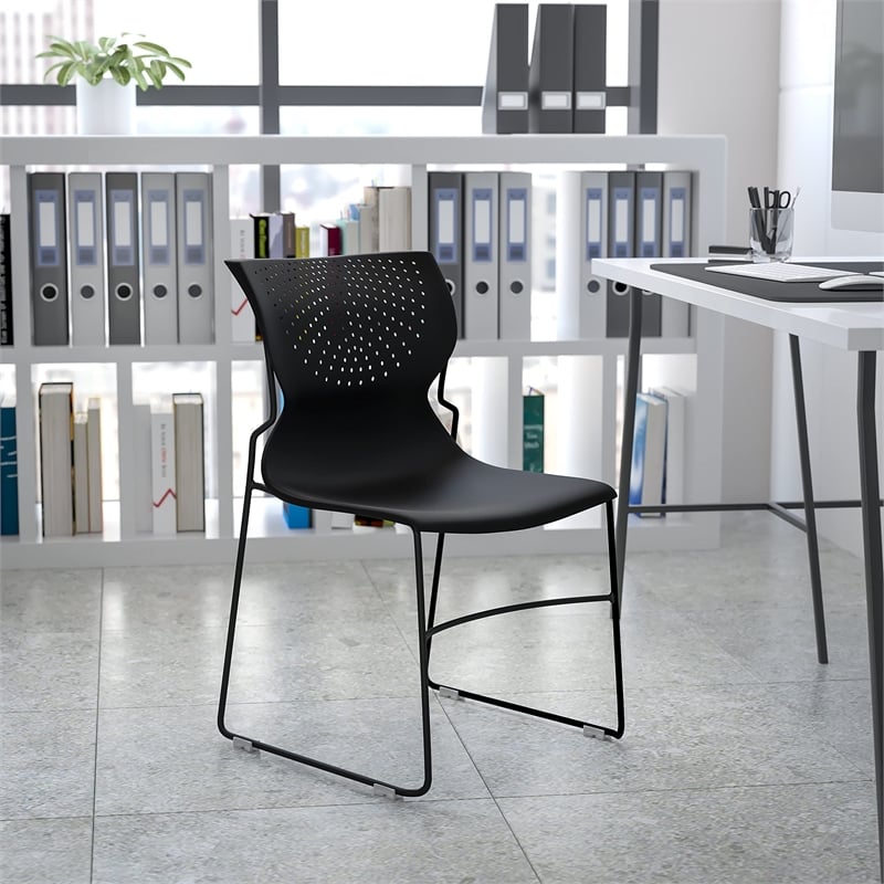 Scranton & Co Stacking Chair in Black