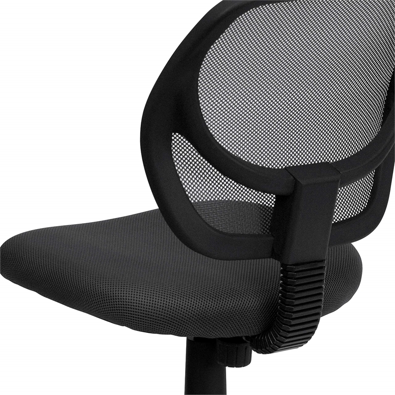 Scranton & Co Mesh Fabric Mid-Back Task and Office Chair in Gray