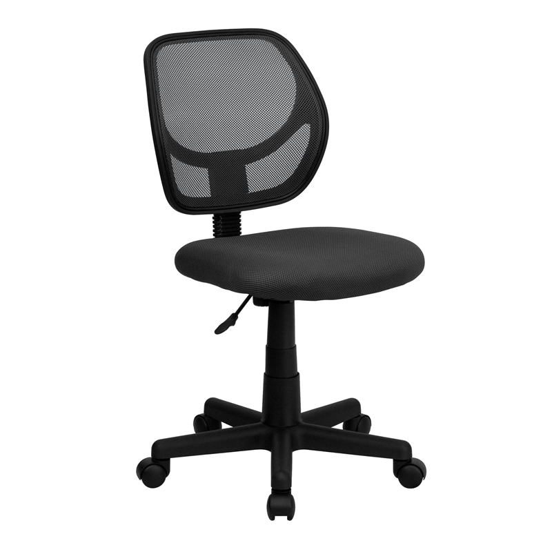 Scranton & Co Mesh Fabric Mid-Back Task and Office Chair in Gray