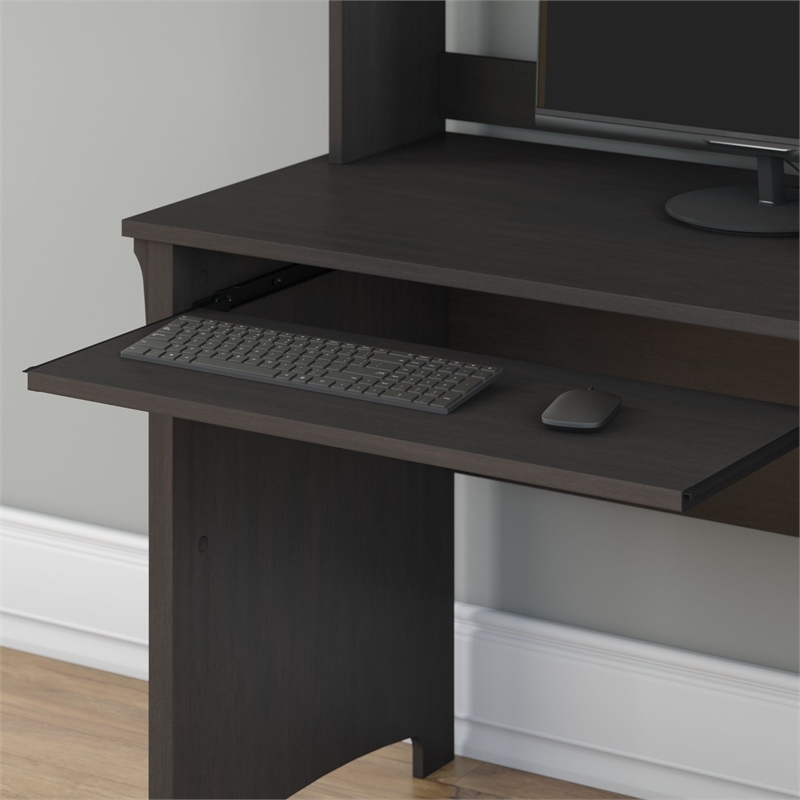 Scranton & Co Contemporary Engineered Wood Mission Desk with Hutch in Black