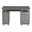 Scranton & Co Contemporary MDF Wood Small Computer Desk in Gray