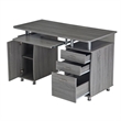 Scranton & Co Contemporary MDF Wood Small Computer Desk in Gray