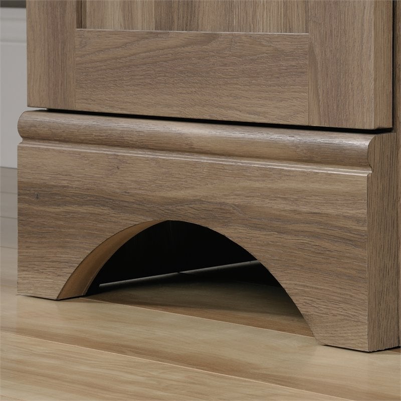 Scranton & Co L-Shaped Contemporary Engineered Wood Computer Desk in Salt Oak