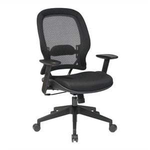 Scranton & Co Back and Mesh Seat Office Chair in Black