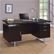 Scranton and Co Engineered Veneer Cappuccino and Silver Writing Desk Rectangular 60