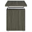 Scranton & Co 3-Drawer Contemporary Wood Office Desk in Weathered Gray/Silver