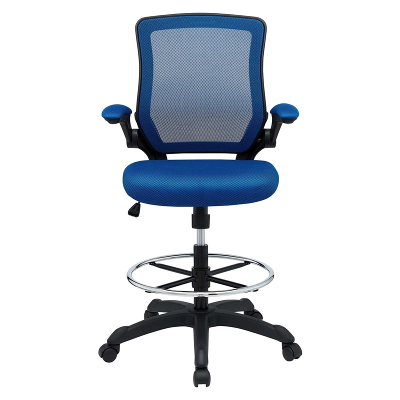 Scranton & Co Mesh Drafting Stool in Blue