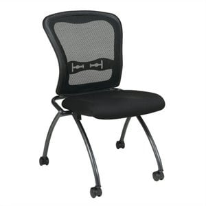 Scranton & Co Armless Folding Chair in Coal (Set of 2)