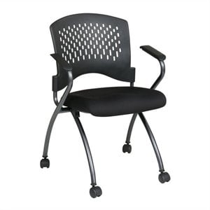 Scranton & Co Folding Chair with Arms in Coal (Set of 2)