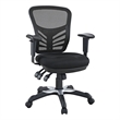 Scranton & Co Modern Mesh Fabric/Sponge Office Chair in Black