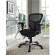 Scranton & Co Modern Mesh Fabric/Sponge Office Chair in Black