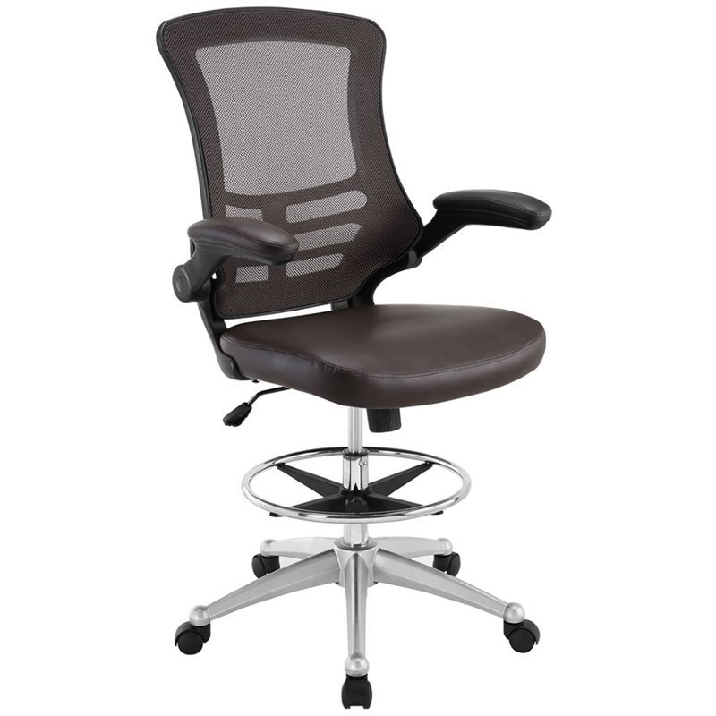 Scranton & Co Mesh Drafting Stool in Brown