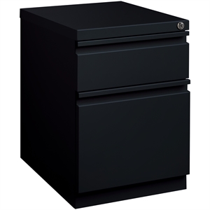 Scranton & Co Metal Black Filing Cabinet Rectangular Hidden Casters 21.75&quot Assembled