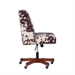 Scranton & Co Transitional Fabric Office Chair with Casters in Brown/Walnut