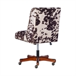 Scranton & Co Transitional Fabric Office Chair with Casters in Brown/Walnut