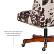 Scranton & Co Transitional Fabric Office Chair with Casters in Brown/Walnut