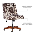 Scranton & Co Transitional Fabric Office Chair with Casters in Brown/Walnut
